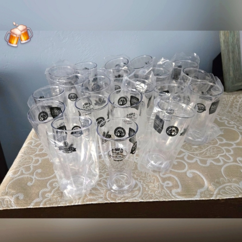 NEW 20 PLASTIC SMALL BEER CHASER GLASSES